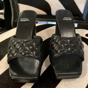 Never worn Jeffrey Campbell black heels size 7.5